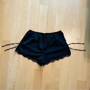 Garage navy blue satin lace pj shorts. Size XS.